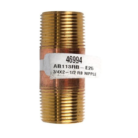 ANDERSON METALS Pipe Nipple Brass 3/4X2-1/2 38300-1225